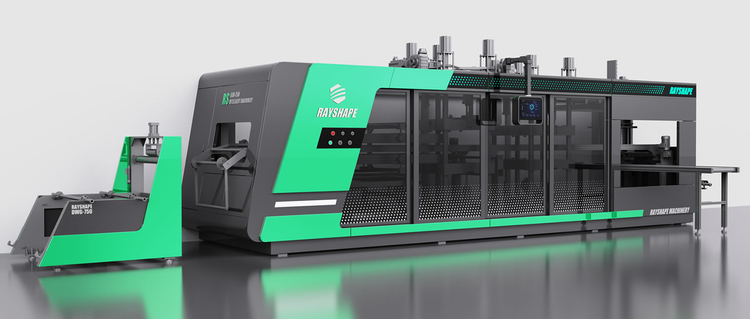 three station plastic thermoforming machine model 650-450